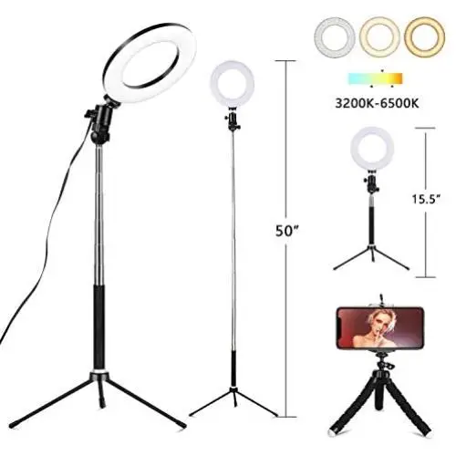 6" Selfie Ring Light with Tripod Stand & Cell Phone Holder for Live Stream Makeup,Mini Led Camera Ring Light Table Lamp Fill Light for YouTube Video Photography Shooting Vlog USB Plug 6" Selfie Ring Light with Tripod Stand & Cell Phone Holder for Live Stream Makeup,Mini Led Camera Ring Light Table Lamp Fill Light for YouTube Video Photography Shooting Vlog USB Plug