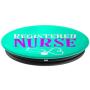 Registered Nurse RN Medical Stethoscope Blue Purple White PopSockets Grip and Stand for Phones and Tablets