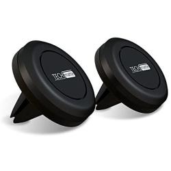 TechMatte Magnetic Car Phone Mount (2-Pack) - Universal Air Vent Magnetic Phone Mount Holder (2-Pack, Black)