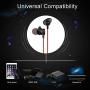 Innens 3.5 MM Wired Gaming Earphone, Noise Cancelling Stereo Bass Gaming in-Ear Earbuds with Mic and Volume Controls for iPhone, Smartphone, Nintendo Switch, PS4, Xbox One, iPad, PC (Red)