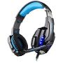 Each 3.5 mm Gaming Headphones Headset Headband with Microphone & LED Light for Playstation 4 PS4 Tablet PC iPhone 7/7 Plus/ 6s/ 6s Plus/ 6 Plus/ 6/ 5s/ 5c/ 5 Mobile Phones Black+Blue