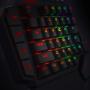 Redragon K585 DITI One-Handed RGB Mechanical Gaming Keyboard, Brown Switches, Type-C Professional Gaming Keypad with 7 Onboard Macro Keys, Detachable Wrist Rest, 42 Keys