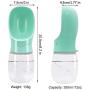 Portable Dog Water Bottle with Collapsible Bowl, FineGood 2.76" Big Trough 12OZ Leak Proof Pet Travel Drinking Bottle for Small Cat Puppy for Outdoor Hiking Walking