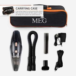 MEG Handheld Vacuum Cleaner Cordless, Rechargeable,106W Lithium Battery, Small&Lightweight, Vacuum Cleaner, Strong Aluminum Fan, Powerful Portable Vacuum & 2 Adapter Charging Cables