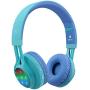 Riwbox WT-7S Bluetooth Headphones, LED Light Up Wireless Foldable Stereo Headset with Microphone and Volume Control for PC/iPhone/TV/iPad (Blue)