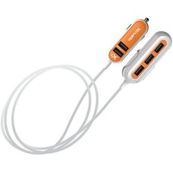 RapidX X5 Car Charger with 5 USB Ports for iPhone and Android Orange