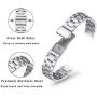 STIROLL Thin Replacement Band Compatible for Apple Watch 38mm 40mm 42mm 44mm, Stainless Steel Metal Wristband Women Men for iWatch 5/4/3/2/1 (Silver, 38mm/40mm)