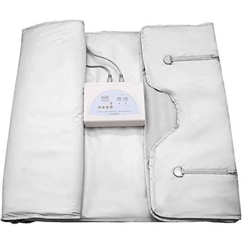 Kacsoo 2 Zone Digital Far-Infrared (FIR) Oxford Sauna Blanket,Sauna Blanket for Weight Loss Body Shape Slimming Fitness 110V(Sliver) Kacsoo 2 Zone Digital Far-Infrared (FIR) Oxford Sauna Blanket,Sauna Blanket for Weight Loss Body Shape Slimming Fitness 110V(Sliver)