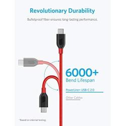 [2-Pack] Anker Powerline+ USB C to USB A Fast Charging Cable, for Samsung Galaxy Note 8 / S8 / S8+ / S9 /S10, Sony XZ, LG V20 / G5 / G6, Xiaomi 5 and More (3ft)