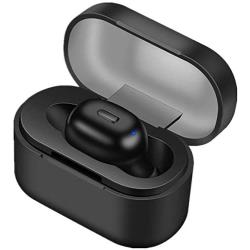 Bluetooth 5.0 Earbuds, Single Wireless Earbud with Fast Charging Case, Hi-Fi Stereo Headphones Built in Mic, CVC 8.0 Noise Cancelling, 12 Hours Playtime, Bluetooth Earbud for Car/Work, Black