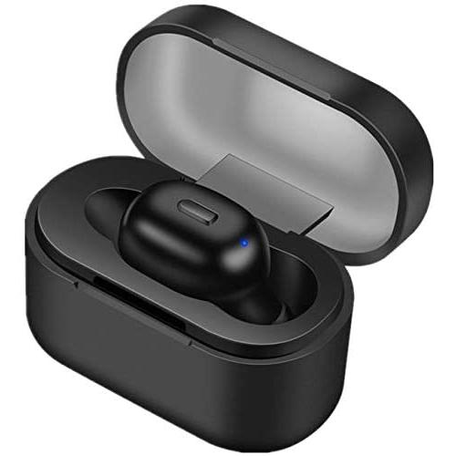 Bluetooth 5.0 Earbuds, Single Wireless Earbud with Fast Charging Case, Hi-Fi Stereo Headphones Built in Mic, CVC 8.0 Noise Cancelling, 12 Hours Playtime, Bluetooth Earbud for Car/Work, Black