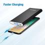 POWERADD Pilot 4GS 12000mAh Portable Charger with 8 Pin Input & Dual 3A Port External Battery Pack Compatible with iPhone, iPad, Samsung Galaxy and More - Black (8 Pin Cable Included)