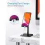 Cell Phone Stand, OMOTON Adjustable Angle Height Desk Phone Dock Holder for iPhone SE 2/11 / 11 Pro/XS Max/XR, Samsung Galaxy S20 / S10 / S9 / S8 and Other Phones (3.5-7.0-Inch), Black