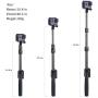 Smatree S2C Carbon Fiber Extendable Pole Compatible for GoPro Hero 8/7/6/5/4/3 Plus/3/2/1/Session/DJI OSMO Action Camera (WiFi Remote Controller is Not Included)