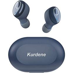 Kurdene Small Wireless Earbuds,Bluetooth Earbuds with Charging Case Bass Sounds IPX8 Waterproof Sports Headphones with Mic Touch Control 24H Playtime for iPhone/Samsung/Android(Royal Blue)