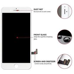 Premium Screen Replacement Compatible with iPhone 7 Plus 5.5 inch Full Assembly -LCD Touch Digitizer Display Glass Assembly with Tools, Fit Compatible with iPhone 7 Plus (White)