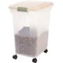 IRIS USA Almond and Clear Airtight Pet Food Storage Container