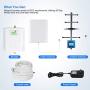 Cell Phone Signal Booster for Home and Office - Boost 4G LTE Data and Voice for AT&T T-Mobile 700MHz Band 12/17 - High Gain Cellular Repeater Amplifier Extend Coverage Upto 4,000 sq ft