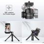 U-Vlog Mini Camera Tripod Stand,Upgraded Extendable Selfie Stick Tripod with Dual Cold Shoe and 1/4 Inch Screw,Handle Grip for Gopro/DJI Osmo Action/Pocket/Sony/Canon/Nikon DSLR Camera