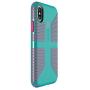 Speck Products CandyShell Grip Cell Phone Case for iPhone XS/iPhone X - Caribbean Blue/Bubblegum Pink