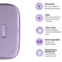 HoMedics UV-Clean Phone Sanitizer | Faster Than Any UV Sanitizer On The Market | Kills Up to 99.9% of Bacteria & Viruses at The DNA Level | Mercury and Chemical Free (Purple)