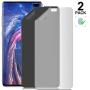 [2 Pack] Galaxy S10 Plus Privacy/HD Screen Protector, Anti-Spy Flexibel Film TPU Screen Protector for Galaxy S10 Plus 6.4 Inch 2020 [Support Fingerprint ID] [Case Friendly] [Full Coverage] - Black