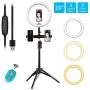 MOUNTDOG 10’’ Selfie Ring Light with Tripod Stand and Phone Holder, Led Ring Light with Wireless Remote 3 Modes & 10 Brightness for Makeup Beauty,YouTube Video, Live Streaming, Portrait Shooting MOUNTDOG 10’’ Selfie Ring Light with Tripod Stand and Phone Holder, Led Ring Light with Wireless Remote 3 Modes & 10 Brightness for Makeup Beauty,YouTube Video, Live Streaming, Portrait Shooting
