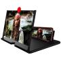 Screen Magnifier Amplifier,3D HD New Phone Holder 12" Screen Amplifier,Movies,Videos,Games Movie Video Phone Foldable Stand Screen Phone Projector for All Smartphones