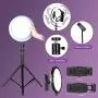 Powsure RGB LED Selfie Ring Light,16 Colors with Tripod Stand &Mirror Dimmable&Phone Holder&Remote Control for TikTok/YouTube/Video/Live Stream/Makeup/Photography Compatible with iPhone Android Powsure RGB LED Selfie Ring Light,16 Colors with Tripod Stand &Mirror Dimmable&Phone Holder&Remote Control for TikTok/YouTube/Video/Live Stream/Makeup/Photography Compatible with iPhone Android