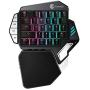GameSir Mechanical Gaming Keyboard Z1 for PC/Mobile Phone, One-Handed Gaming Keypad with Macro Keys for FPS Game, RGB Backlighting, Anti-ghosting, Blue Key Switches, Built-in Battery (Blue Switch)