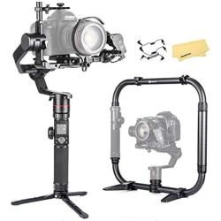 FeiyuTech Feiyu AK4000 Dual Handle Grip kit, 3-Axis Gimbal Stabilizer for Camcorder Mirrorless DSLR Digital Nikon Canon Sony Cameras, Max Payload 4.0kg (Come with a Free AFII Follow Focus servo)