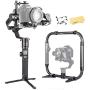 FeiyuTech Feiyu AK4000 Dual Handle Grip kit, 3-Axis Gimbal Stabilizer for Camcorder Mirrorless DSLR Digital Nikon Canon Sony Cameras, Max Payload 4.0kg (Come with a Free AFII Follow Focus servo)