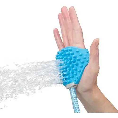 Aquapaw Pet Bathing Tool | Pet Shower Sprayer & Scrubber in-One, Shower Bath Tub & Outdoor Garden Hose Compatible, Dog Cat Horse Grooming