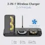 Yootech Update 3 in 1 Fast Wireless Charger,22.5W Max Wireless Charging Station with Adapter for Samsung Galaxy Watch 42mm/46mm/Active2/1,Gear S3/S2/Sport&Galaxy Buds,Galaxy S20/S10[Not for iWatch]