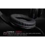 Ausdom Lightweight Over-Ear Wired HiFi Stereo Headphones with Built-in Mic Comfortable Leather Earphones- Black