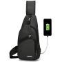 Mens Womens Sling Chest Shoulder Bag Outdoor Travel Crossbody Backpack with USB Charging Port Mens Womens Sling Chest Shoulder Bag Outdoor Travel Crossbody Backpack with USB Charging Port