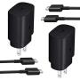 USB C Wall Charger,2-Pack PD 25W Fast Charger and 2-Pack 5-ft USB C to USB C Fast Charging Cable for Samsung Galaxy Note10/Note20/S20/S20+/S20 Ultra,2018 iPad Pro 11/12.9,2020 iPad Pro 11/12.9