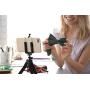 DaVoice Cell Phone Tripod Mount Adapter, Compatible with iPhone Holder, Smartphone Camera Stand Universal Clamp Attachment Clip (Black)