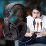 ZHINAN Computer Headset Super Bass Cell Phone Call Center Wired Public Speach 3.5mm B Gaming Accessory Online Class Omnidirectional Microphone Breathable rmuf Home Office 40mm Driver
