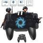 Newseego Mobile Game Controllers, 5-in-1 Upgrade Version Gamepad with Phone Cooling Pad, Sensitive Shoot Aim Trigger Gaming Grip for Knives Out/Rules of Survival for Android & iOS - Black