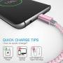 USB C Cable, MARGE PLUS Type C Charging Cable 3 Pack (6Ft) Braided Fast Charging Cord Compatible with Samsung Galaxy A20 A50 A51 A71 A10 A10e S10 S20 Plus Note10, LG Stylo 5 4,and Other USB C Device
