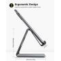 Lamicall Cell Phone Stand, Phone Dock : Cradle, Holder, Stand Compatible with Switch, All Android Smartphone, Phone 11 Pro Xs Xs Max Xr X 8 7 6 6s Plus 5 5s 5c Charging, Accessories Desk - Gray