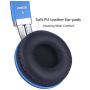 Headphones, FOSTO FT58 Stereo Foldable Headset Strong Low Bass Headphones with Microphone for iPhone, All Android Smartphones, PC, Laptop, Mp3/mp4, Tablet Earphones(Blue)