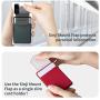 Sinjimoru Removable Cell Phone Wallet with Flap, Wireless Charging Compatible Phone Card Holder Wallet and iPhone Mount, Sinji Mount Flap Beige