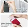 Sinjimoru Removable Cell Phone Wallet with Flap, Wireless Charging Compatible Phone Card Holder Wallet and iPhone Mount, Sinji Mount Flap Black