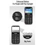 UNIWA Unlocked Cell Phone 3G Senior Cell Phone WCDMA GSM Cell Phone for Elderly People, 2.31" Curved Screen Embossed Keyboard Big Button Big Font SOS Emergency Simple Phone with Charging Dock (Black)