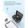 True Wireless Earbuds, VANKYO X200 Bluetooth 5.0 Earbuds in-Ear TWS Stereo Headphones with Smart LED Display Charging Case IPX8 Waterproof 120H Playtime Built-in Mic with Deep Bass for Sports Work