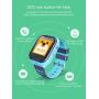 Waterproof GPS Smart Watch, Laxcido 4G Video Phone Call Real-time Tracking Camera SOS Alarm Geo-Fence Touch Screen Monitoring Health Steps Flashlight Anti-Lost GPS Tracker Watch (Blue)