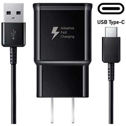 Adaptive Fast Charger 15W Power (Wall Charger + Type C USB Cable) Compatible with Samsung Galaxy S8 / S8+ / S9 / S9+ / S10e / S10 / S10+ / Note8 / Note 9 /