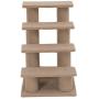 PawHut 25" 4-Step Multi-Level Carpeted Cat Scratching Post Pet Stairs
